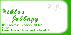 miklos jobbagy business card